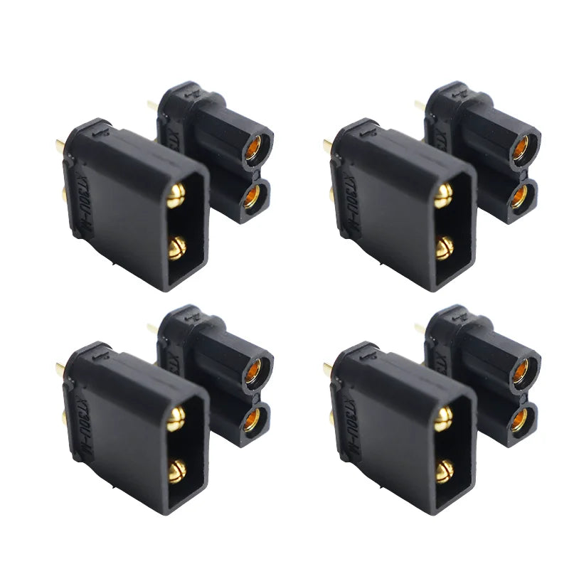 XT30 / XT30U Connector (Yellow, Black) – Reliable Battery Connector | Spark Proof, Easy Install | Ideal for Upgrading RC Airsoft