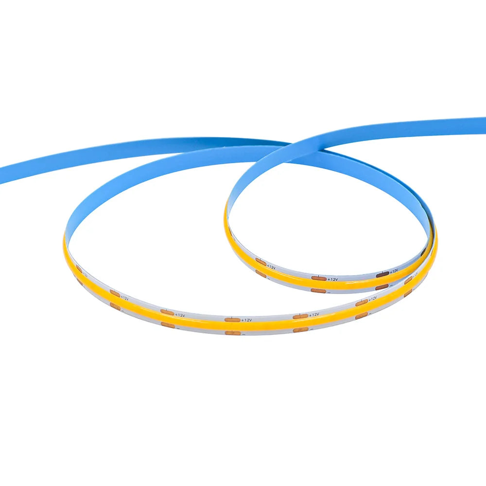 DC 12V 24V COB LED Strip Light 320 480 528 LEDs Flexible Tape High Density Linear Lighting Warm White 8mm PCB 0.5m 1m 2m 5m 10m