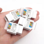 RJ45 Cat6/Cat5e Ethernet Keystone Jack No Punch-Down Tool-Less RJ45 Module Coupler Ethernet Module Female Jack Wall Adapter