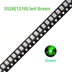 100Pcs 3528 SMD LED Diode Chip Warm White Red Green Blue Orange Yellow Pink UV Purple RGB PLCC2 PLCC-4 Lamp Light Beads Emitting