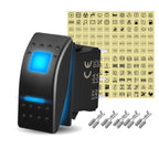 12V 20A White Lens Led Rocker Switch SPST / DPDT / Latching ON-OFF / Momentary (ON)-OFF-(ON) For Carling Switch Replace