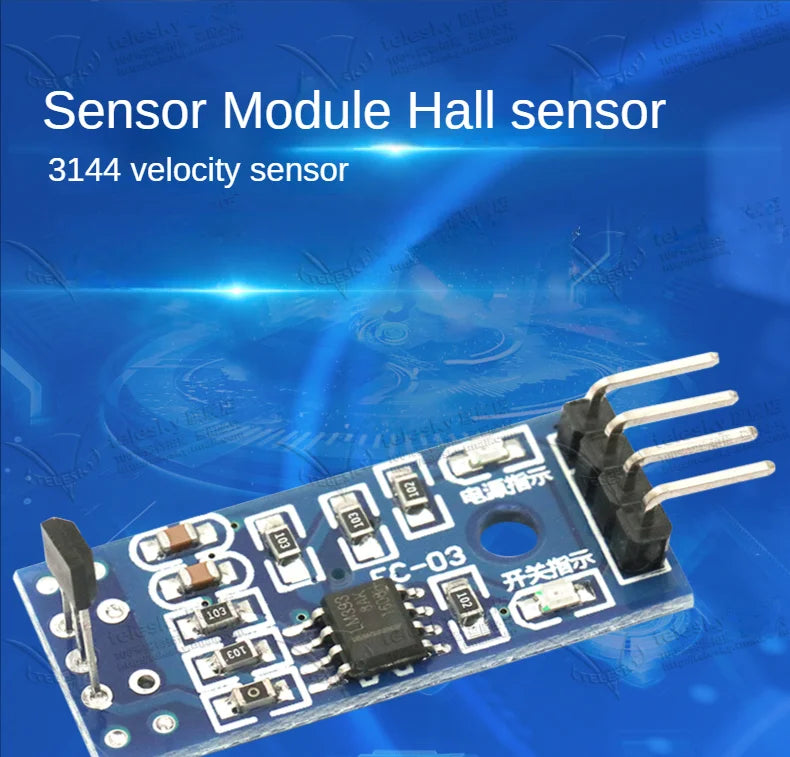 1PCS LM393 3144 Hall Sensor Module Hall Effect Sensor for Speed Measurement Counter Hall Effect Position Sensor