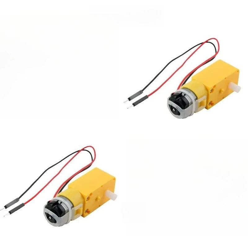 1/5/10 PCS TT Gear Motor 3-6V 200RPM Dual Shaft 1:48 Ratio with 2.54mm Wires for Arduino DIY Smart Car Robot RC STEM Projects