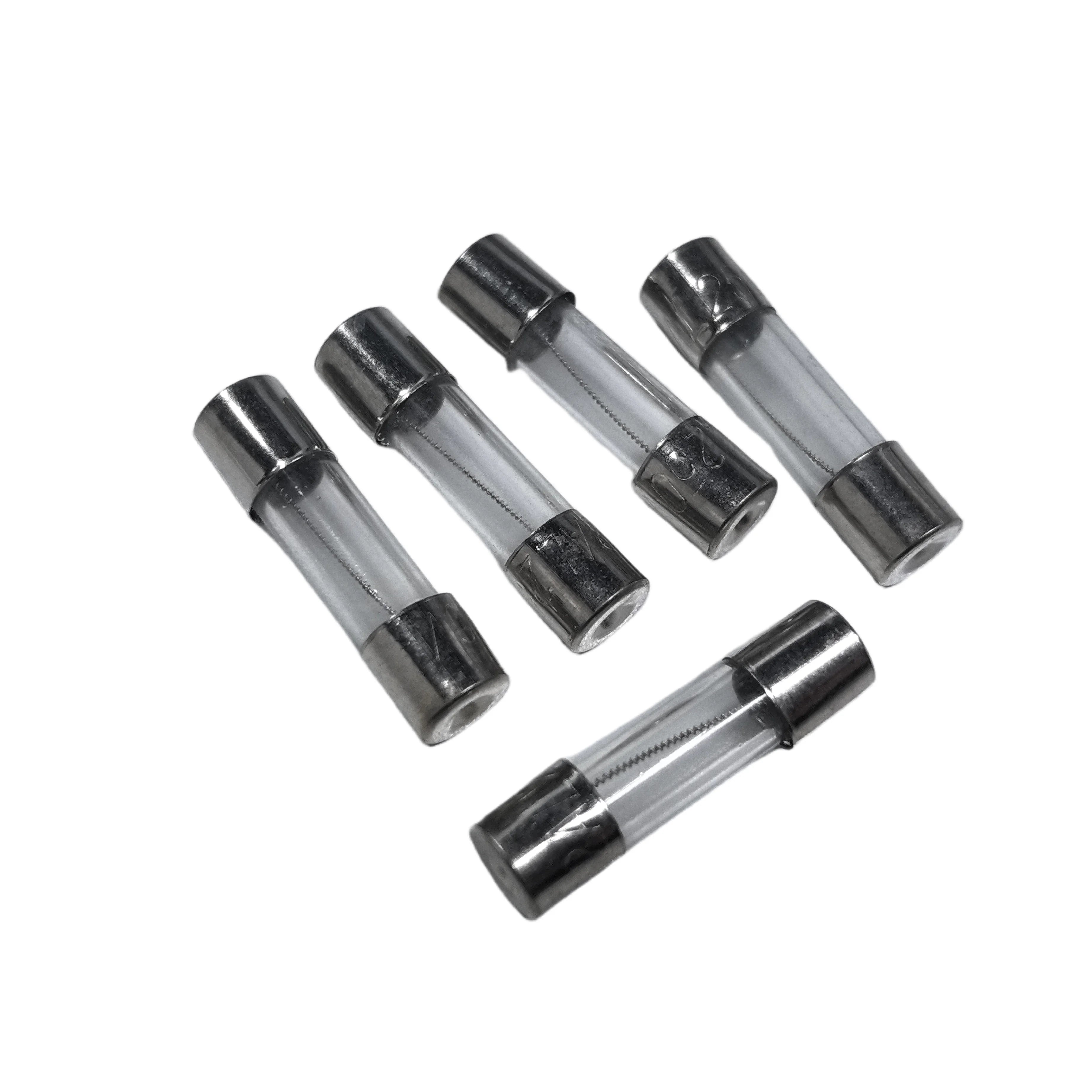 100PCS Slow Break 5*20mm Delay Fuse Tube 250V T1A T2A T3.15AT4A T5A T6.3A T10A Box Spiral Wire Glass Fuse Tube Delay
