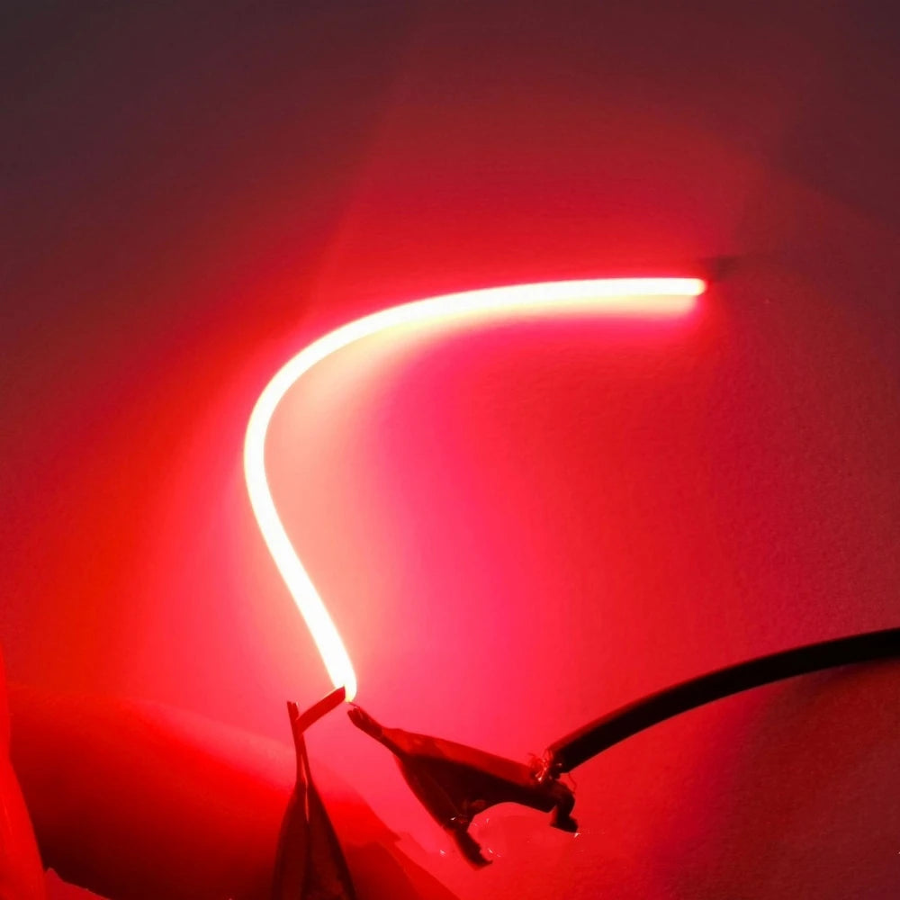 Free Cut Flexible COB LED Filament DC3V Edison Bulb Lamp Parts Diode Lighting 25mm-300mm Pink Red Ice-Blue 2700K +- On One Side