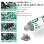 Sn99ag0.3cu0.7 Lead-free Solder Paste 217°c No-clean High Temperature Solder Paste For Smd/bga/smt/ic/pcb Repair