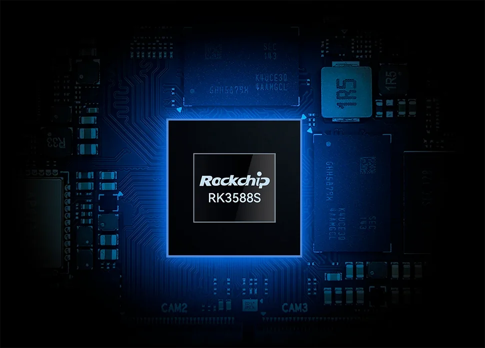 Khadas Edge2 ARM PC/Maker Kit RK3588S2 Single Board Computer with 8-core 64-bit CPU, ARM Mali-G610 MP4 GPU, 6 TOPS AI NPU Wi-Fi