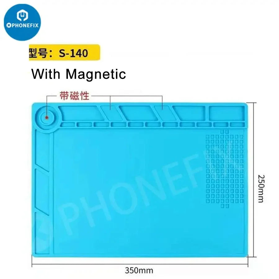 Multi-function Heat Insulation ESD Magnetic Silicone Pad Soldering Mat for Phone Motherboard Parts Repair Platform Hand DIY Tool