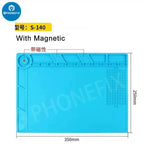 Multi-function Heat Insulation ESD Magnetic Silicone Pad Soldering Mat for Phone Motherboard Parts Repair Platform Hand DIY Tool