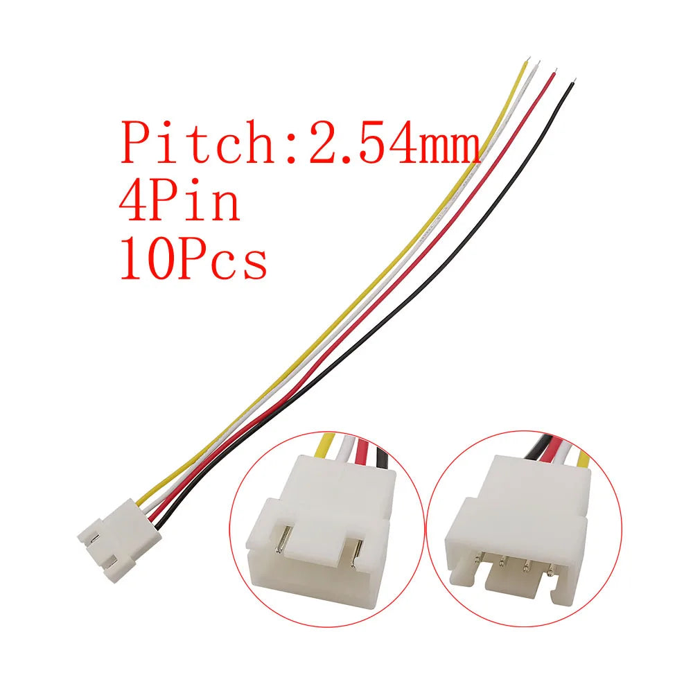 10Pcs Micro JST XH 2.54mm Pitch 2/3/4/5/6 Pin Male Plug / XH2.54 Female Socket Extension Lead Wire Cable Connector 20CM 26AWG