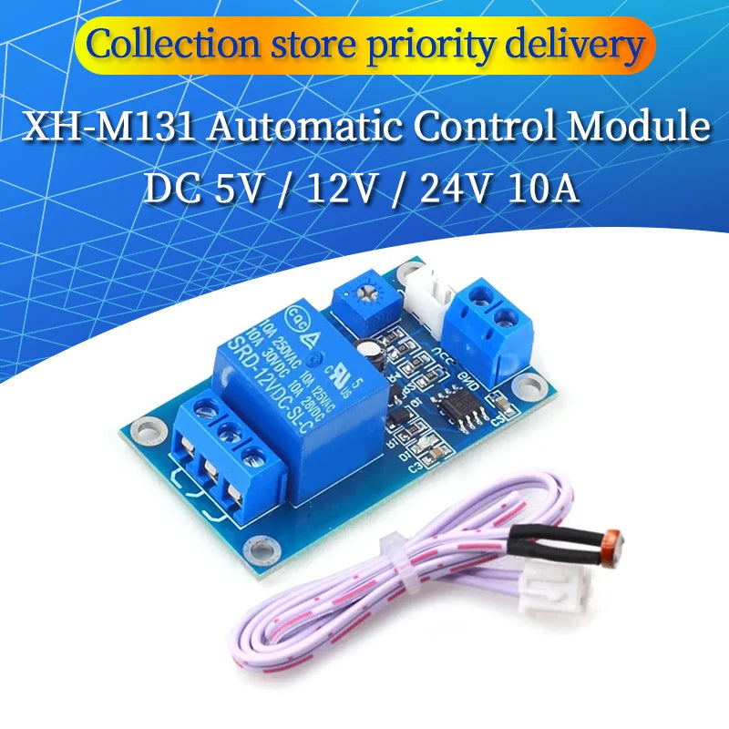 XH-M131 DC 5V 12V 24V 10A Light Control Switch Photoresistor Relay Module Detection Sensor brightness Automatic Control Module
