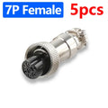 Connector GX12 small metal aviation socket 2/3/4/5/6/7pin electric cable terminal fixed type and butt mobile type Female&male