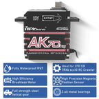 YIPIN Magnetic Coding Servo AK70 High Torque Full Metal Digital Servo 7.4V 70kg Brushless Motor IP67 180 Degree for RC Car Robot