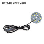 1Pcs USB Plug DC5V LED Light Source SMD5730 LED Light Beads Ring Chip with Black 1.5M Switch Cable 5W 10W 12W White /Warm Light.