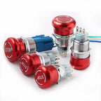 16MM 19MM 22MM 1NO1NC 3Pin 6Pin Mushroom Head Turn-Reset Stainless Steel 304 Metal Emergency Stop Button Switch