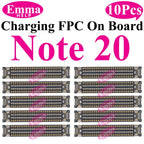 10Pcs USB Charging FPC Connector On Board For Samsung S23 S24 S22 Ultra S21 Plus Note 20 FE S21FE S10  Connector USB Dock Port