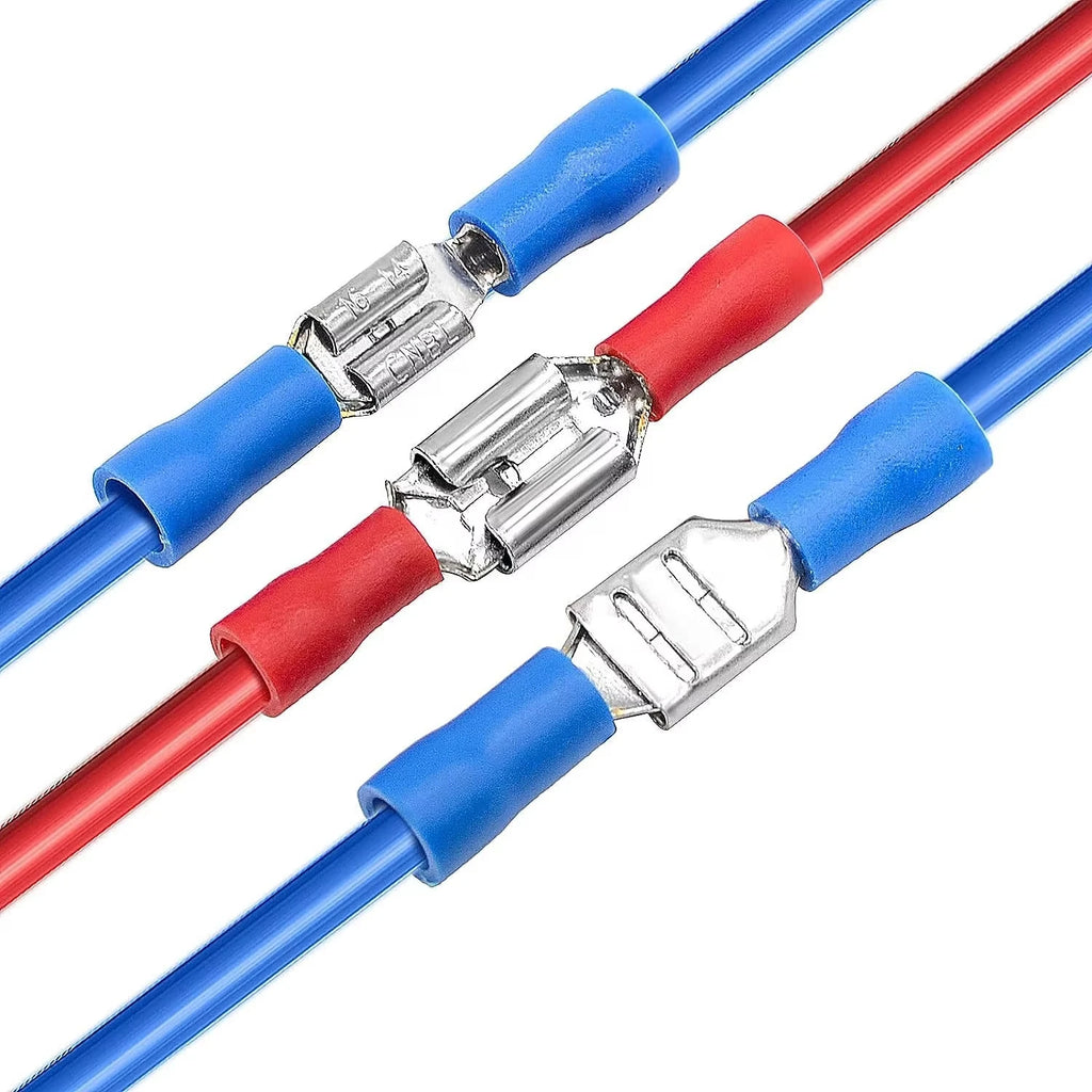 Automotive Insulated Crimp Terminals Kit, Male Female Spade Ring Fork Butt Lugs, Assorted Electrical Wire Connector Set for Car