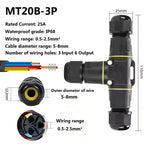 Heavy Duty Quick Connect Terminal Block T-type, IP68 Waterproof 2/3/4/5Pin for Secure & Fast Damp-Proof Wiring Connector