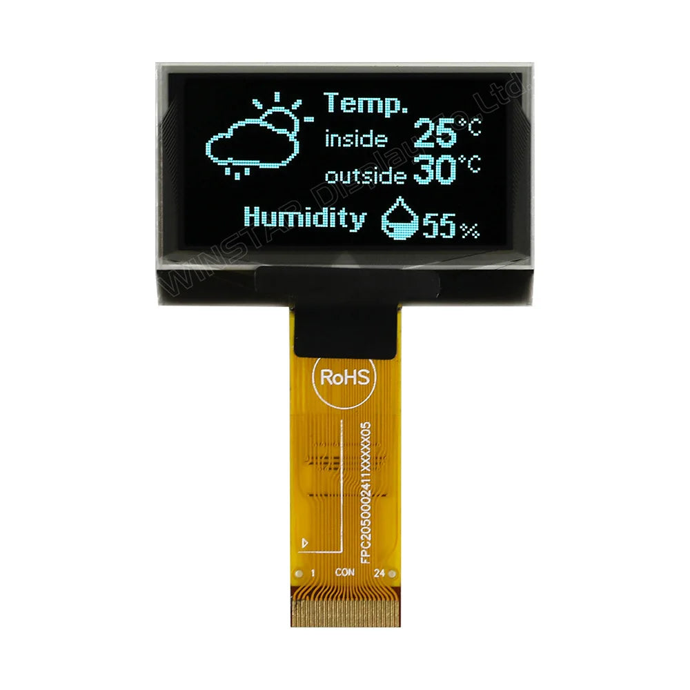 Winstar WEO012864A REX012864A 24PIN SSD1309 COG Graphic SSD1309 3V 128x64 OLED Display 1.54 Inch 1.54” 6800/8080/SPI/I2C