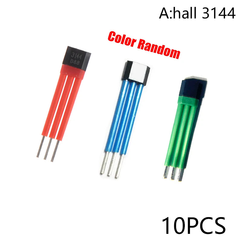 10PCS Electrocar Motor Hall Sensor 3144 41F 43F 413 With High Temperature Insulation Sleeve Hall Element Switch 13A A44E Sensor