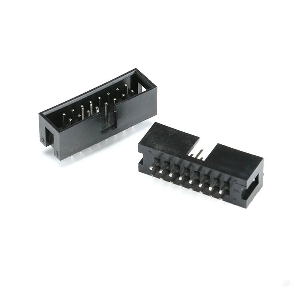 10PCS DC3 Header 6P/8P/10P/14P/16P/20P/30P/34P/40P 2.54mm Socket Male Double Row Straight Needle Curved Needle PCB Connector