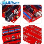 Nano Expansion Shield I/O Extension Board for Arduino Nano V3.0 Prototype Module – Blue/Red