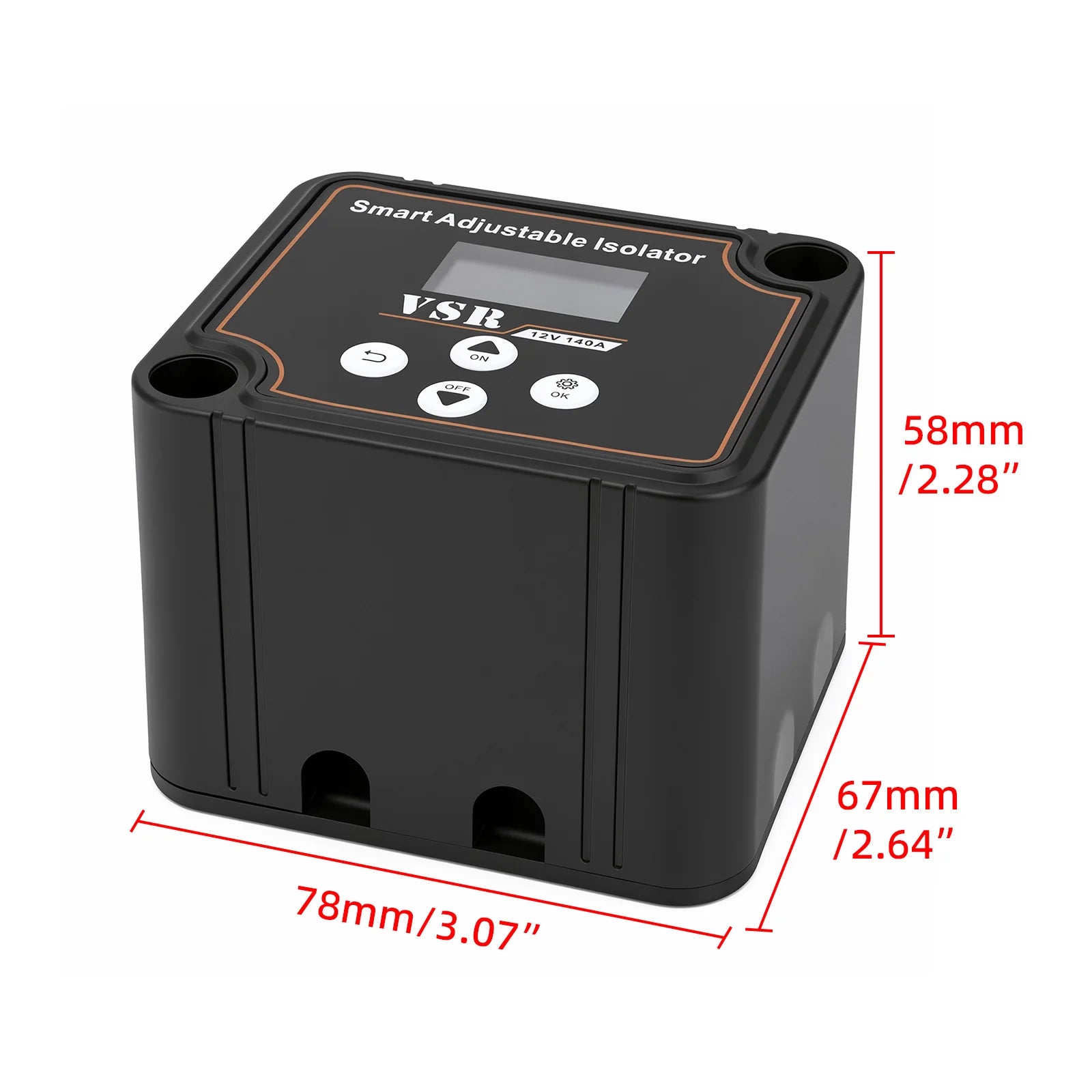 Dual Battery Smart Isolator 12V 140A Car Split VSR Charge Voltage Setting Sensitive Relay For Off-Road Camper Yacht ATV UTV Boat