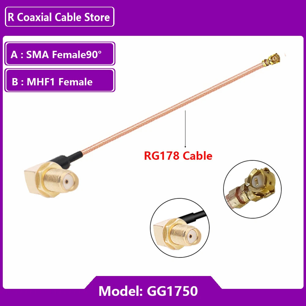 1PC UFL u.FL MHF Female to SMA Female Waterproof RF Coaxial Pigtail Adapter WIFI Antenna Extension Cable RG178