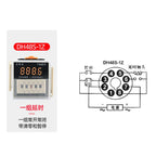 DH48S DH48S-1Z Digital Display Time Relay 220V 24V 12V A Set Of Power On Delay Timer AdjustAble