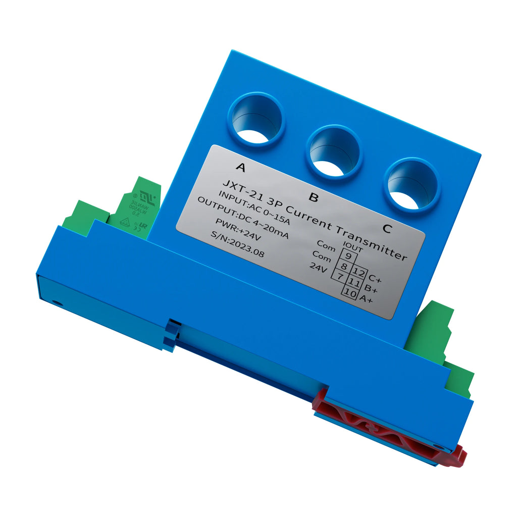 3 Phase Current Transmitter 4-20ma 0-5v 0-10v RS485 8mm Hole Three Phase Ampere Sensor Signal Transducer
