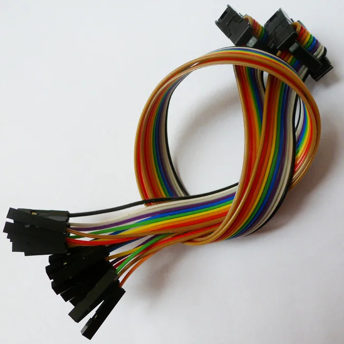 JTAG IDC ISP Wire 2*5 to 10*1 Pin Cable FC-10P 2.54mm for Saleae Logic Analyzer Xilinx Altera Lattice FPGA CPLD USB Programmer