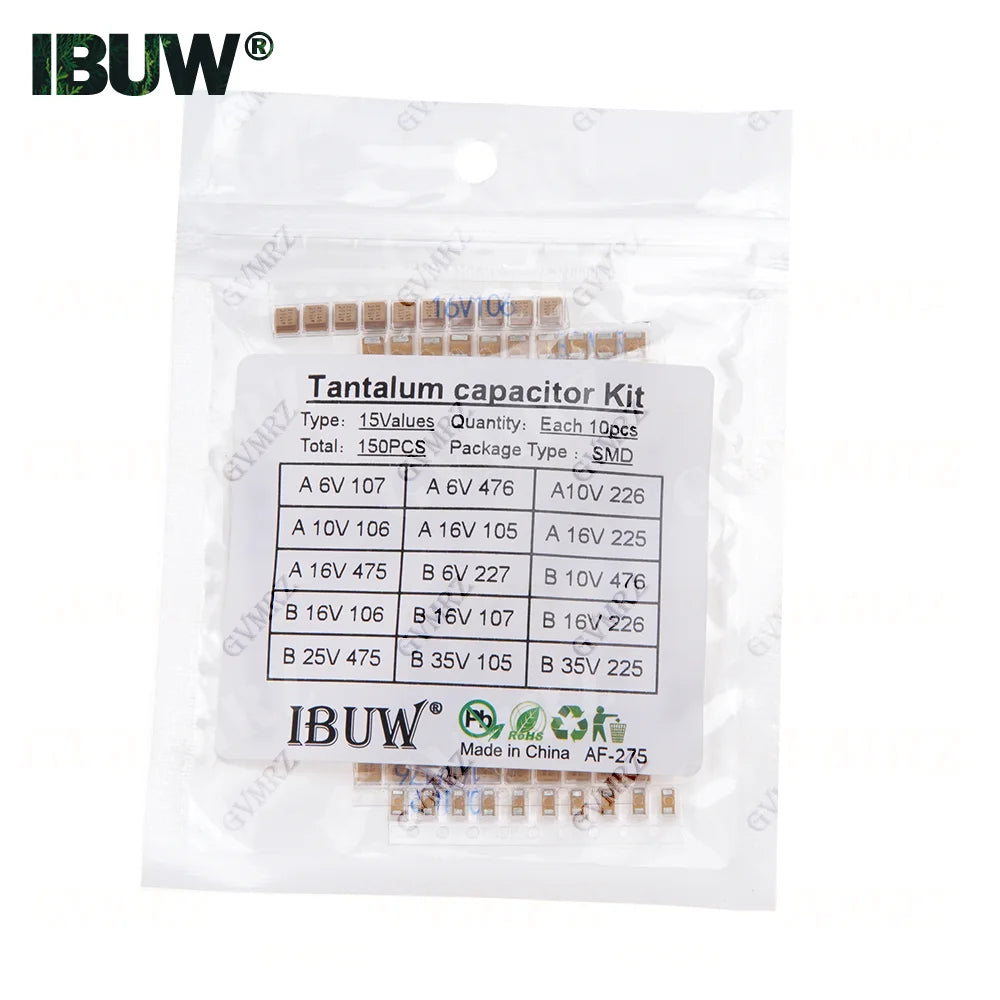 Tantalum capacitor DIP SMD kit 0.1UF 1uf 2.2UF 4.7UF 10UF 22UF 33UF 47UF 100UF 220uF 330UF