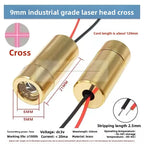 1PCS 9MM Industrial Grade Laser Head, 10mW Red Dot Spot, Straight Cross, 3V Line Horizontal Positioning Laser Module