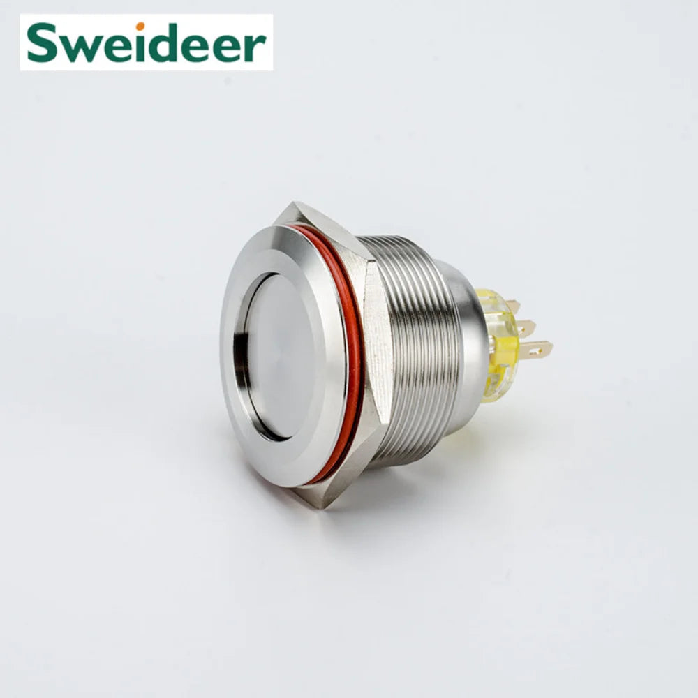 25MM30MM Metal Push Button Switches Power Symbol Waterproof LED Indicator Momentary Latching Start Stop Power On Off Switch
