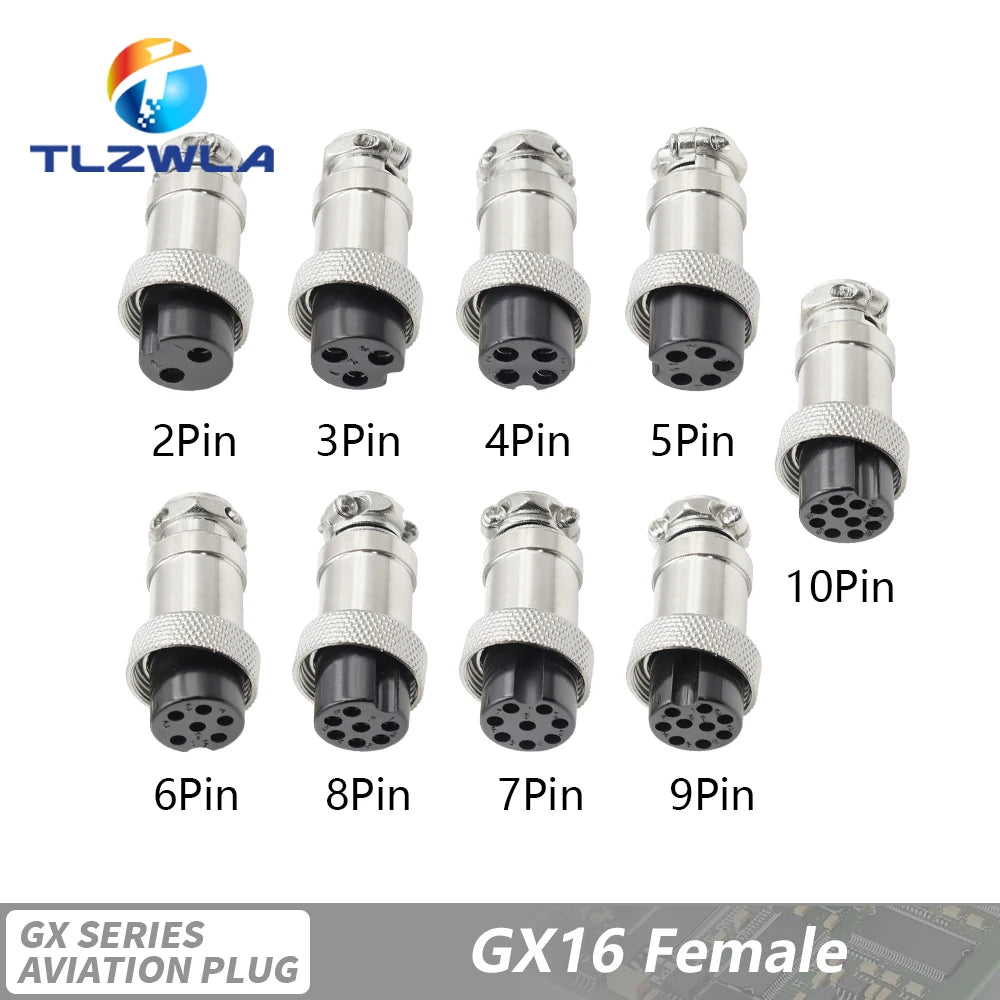 GX12 GX16 GX20 2/3/4/5/6/7/8/9/10 Pin Male Female Butting Wire Cable Circular Aviation Socket Plug Panel Connector Dropshipping