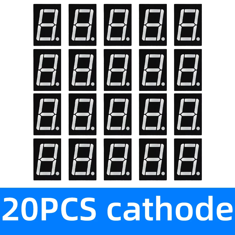 0.56 inch 1bit Common Cathode Digital Tube Red LED Digit Display 7 Segment 0.5inch 0.5 0.56 inch 0.56'' 0.56in