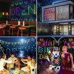 LED Christmas Curtain Light Holiday Fairy Lamp App Control Music Sync DIY Pattern Waterproof for Indoor Outdoor Party Home Decor
