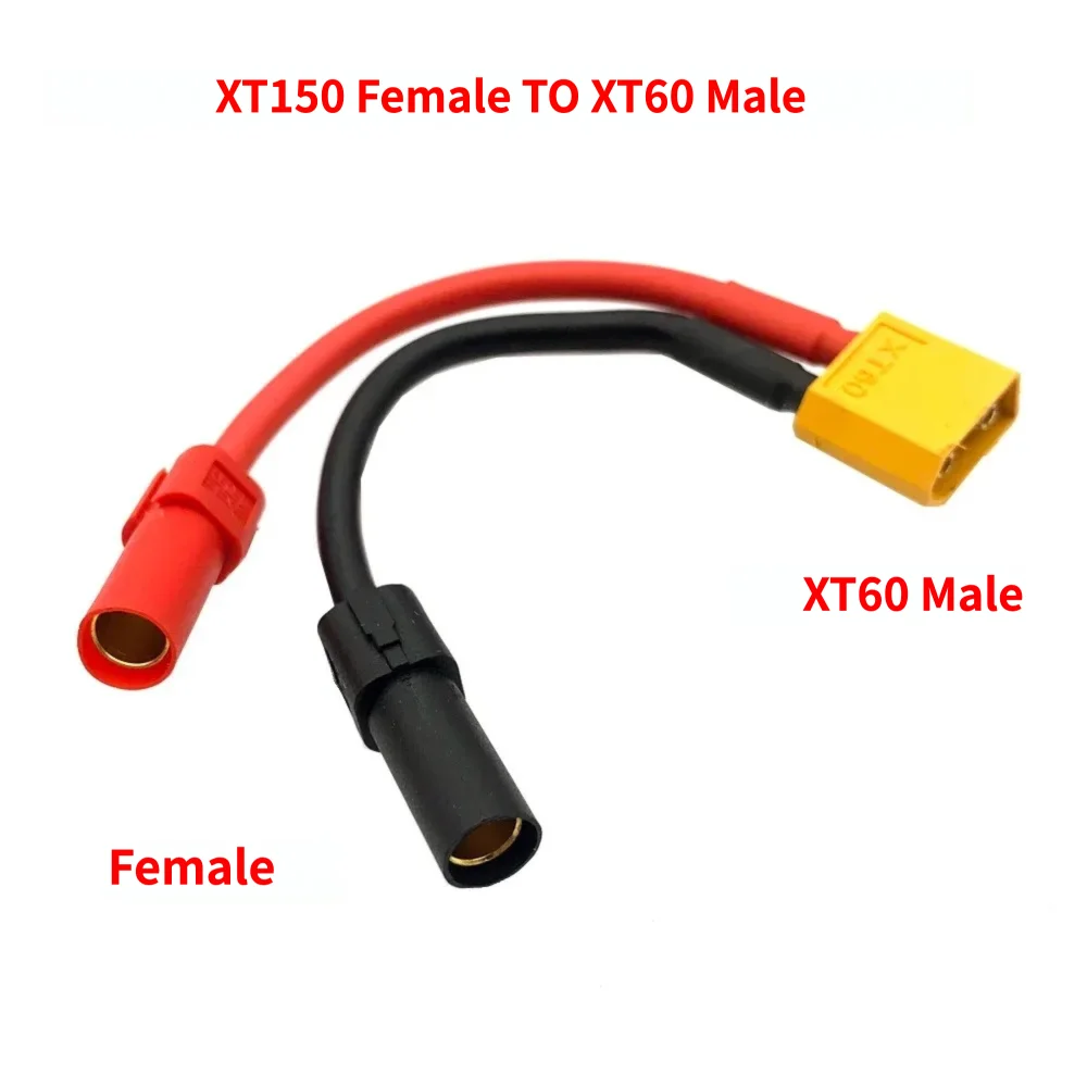 AS150 XT150 Male/Female To XT60 XT90 Plug DC Power Conversion Cable Connector 12AWG 10cm Silicone Wire Suitable for RC Batteries