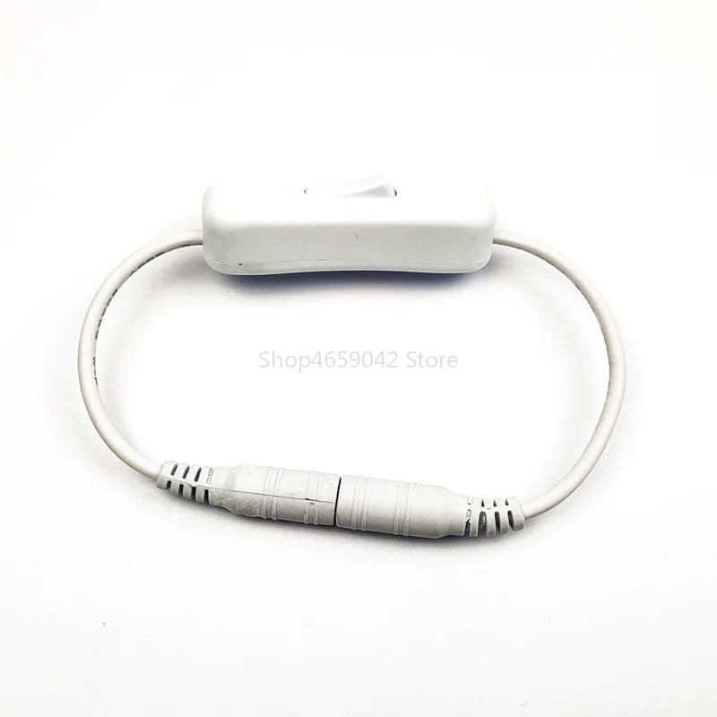 DC Power Cable with ON/OFF Inline Switch, 5.5x2.1mm Male to Female Connector, 5V/12V/24V LED Strip Light Extension Cord