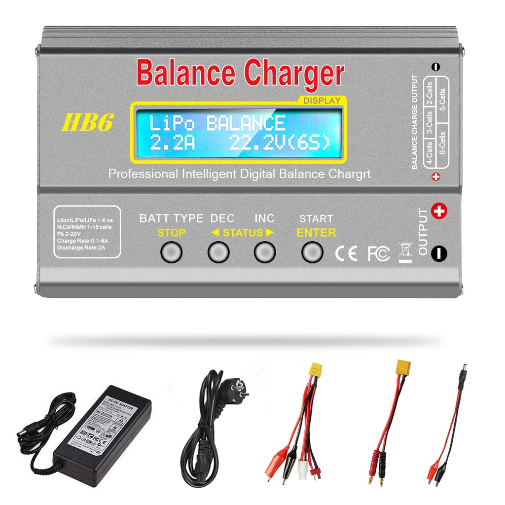 HTRC IMAX B6 80W RC Charger for Lipo NiMh Li-ion Ni-Cd Battery Charger RC B6 Charger Lipro Discharger Digital Balance Charger