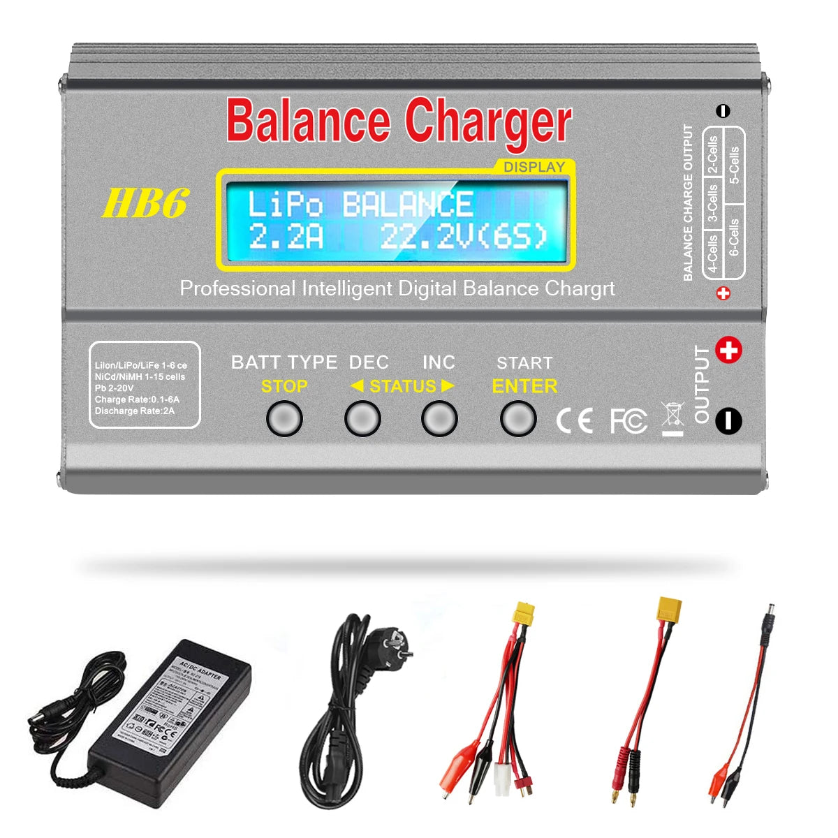 HTRC IMAX B6 80W RC Charger for Lipo NiMh Li-ion Ni-Cd Battery Charger RC B6 Charger Lipro Discharger Digital Balance Charger