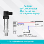 LCD Pressure Transmitter Measurment -1-0-1000bar 4-20mA 5V 10V Output Water Oil Gas Pressure Sensor G1/4 Pressure Transducer