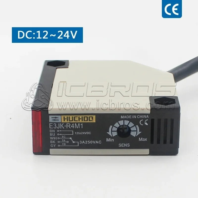 E3JK-R4M1 DC 12-24V AC 90-250V Proximity Switch Retroreflective Photoelectric Sensor Switch with Cable
