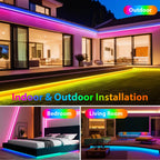 5V Bluetooth RGB LED Neon Strip Light 1M 2M 3M 3AA Battery Box 17Key 24key 44key Remote Control 108Leds/M Waterproof Room Decor
