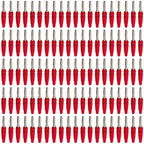 20/100Pcs Banana Plug 4mm Connectors Red And Black High Current Insulated Shrouded Stackable Connector Screw Connection