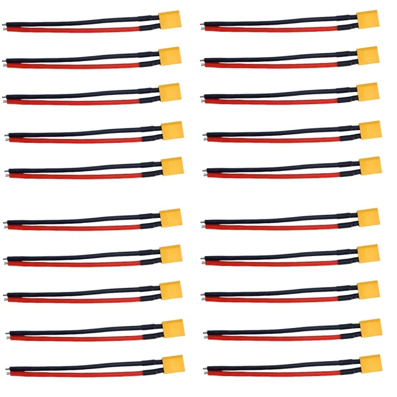 XT30 Male and Female Connector Plug with Silicone Wire 16AWG Cable, Suitable for FPV Drones with RC Lipo Fixed Wing Batteries