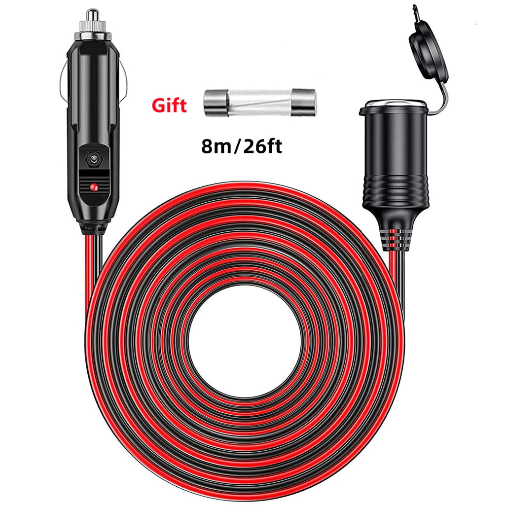 12/24V SAE to SAE Extension Cable Quick Connector Harness SAE Connector, with SAE Polarity Backup Adapter and 15A Backup Fuse