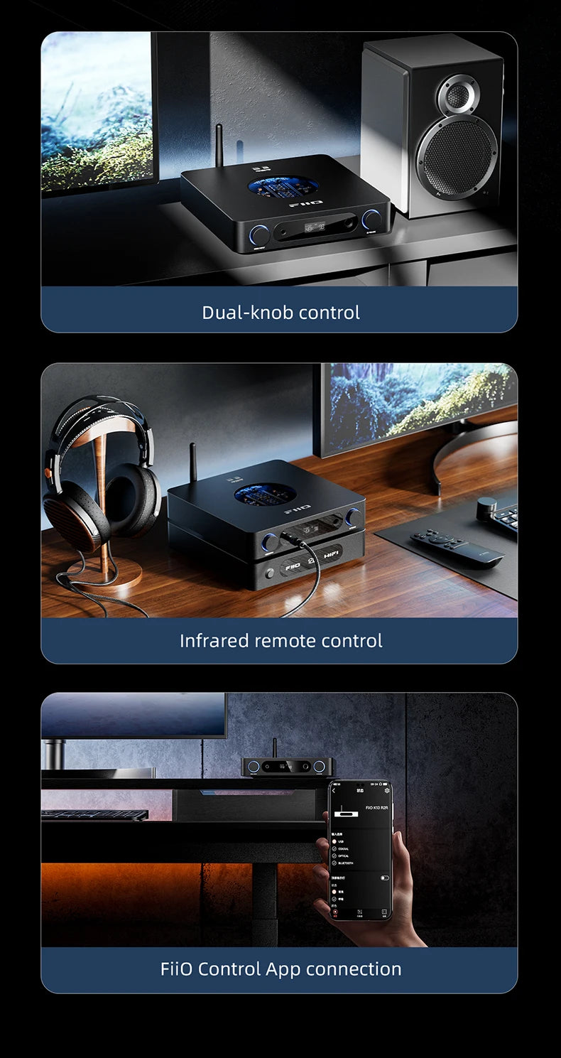 FiiO K13 R2R Desktop DAC Headphone AMP BT5.4 High-Fidelity 24Bit R2R DAC Powerful 2400mW Output LDAC Bluetooth Streamin Shanling