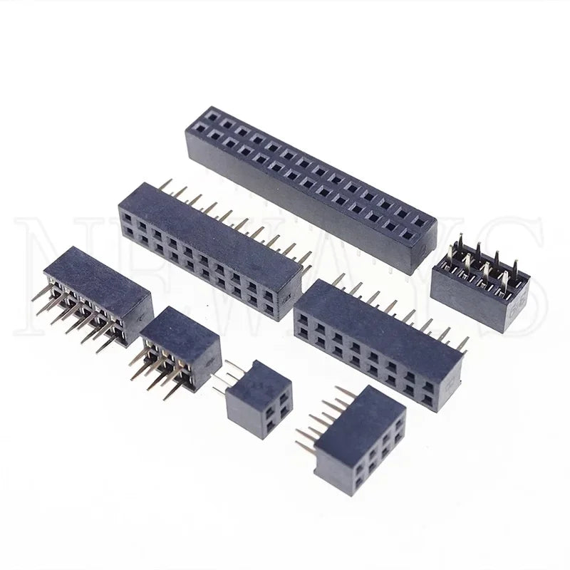 1.27mm 1.27 Double Row Female 3~50P Breakaway PCB Board Pin Header socket Connector Pinheader 2*3p 2*10p 2*6 2*20 2*12 2*25