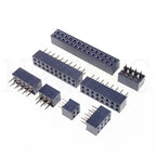 1.27mm 1.27 Double Row Female 3~50P Breakaway PCB Board Pin Header socket Connector Pinheader 2*3p 2*10p 2*6 2*20 2*12 2*25